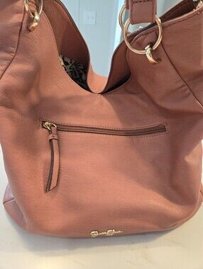 Jessica Simpson Women'faux Leather Hobo Bag in Dusty Rose - Gold Hardware